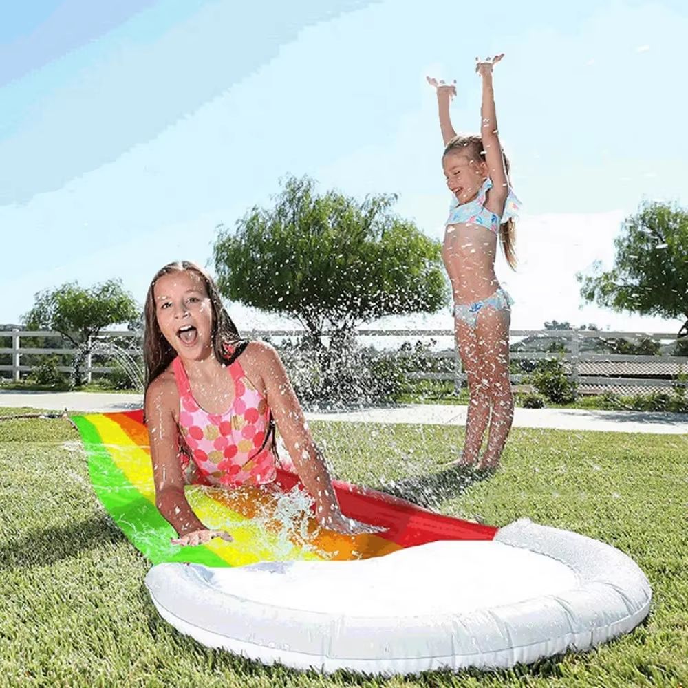 157 Ft X 25 Ft Inflatable Backyard Water Slide Mat With Sprinkler Splash Track 2