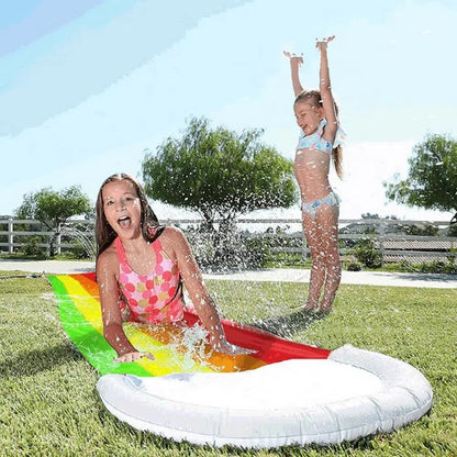 157 Ft X 25 Ft Inflatable Backyard Water Slide Mat With Sprinkler Splash Track 2