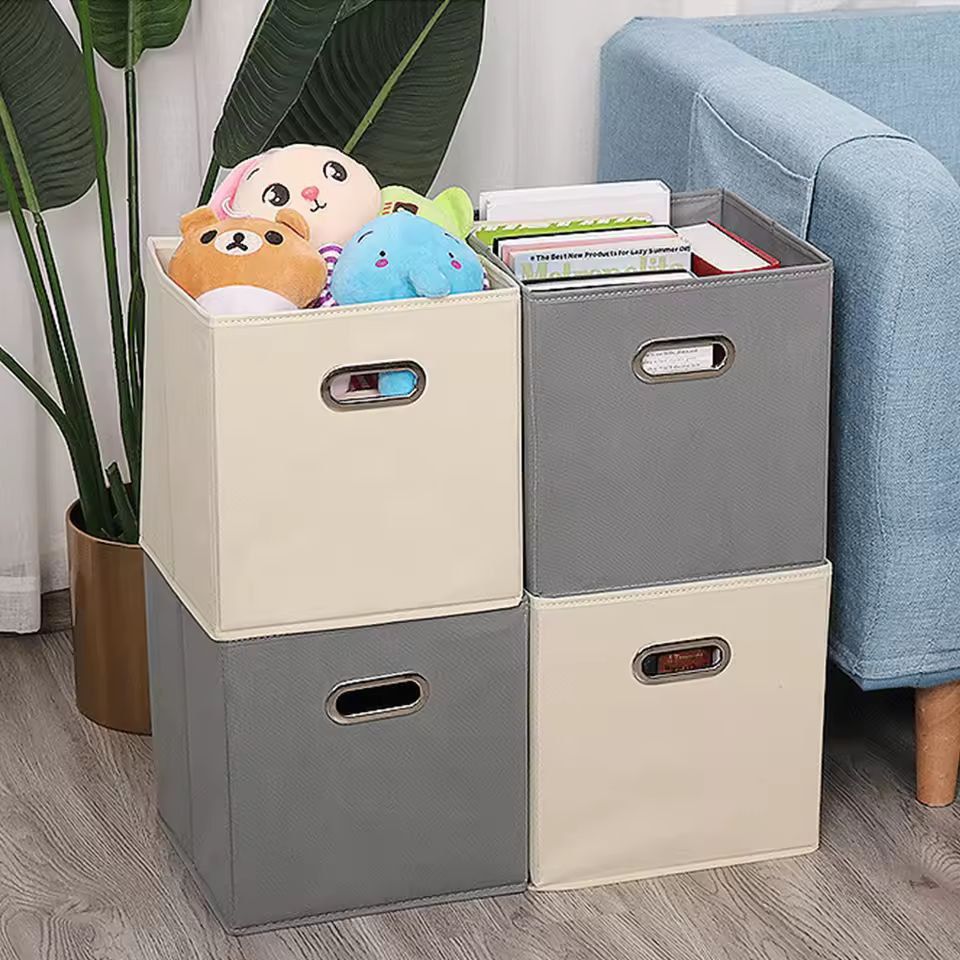 SmartFold Fabric Storage Organizer Box  Foldable Closet  Drawer Storage Bin For Clothes Toys  Books 1