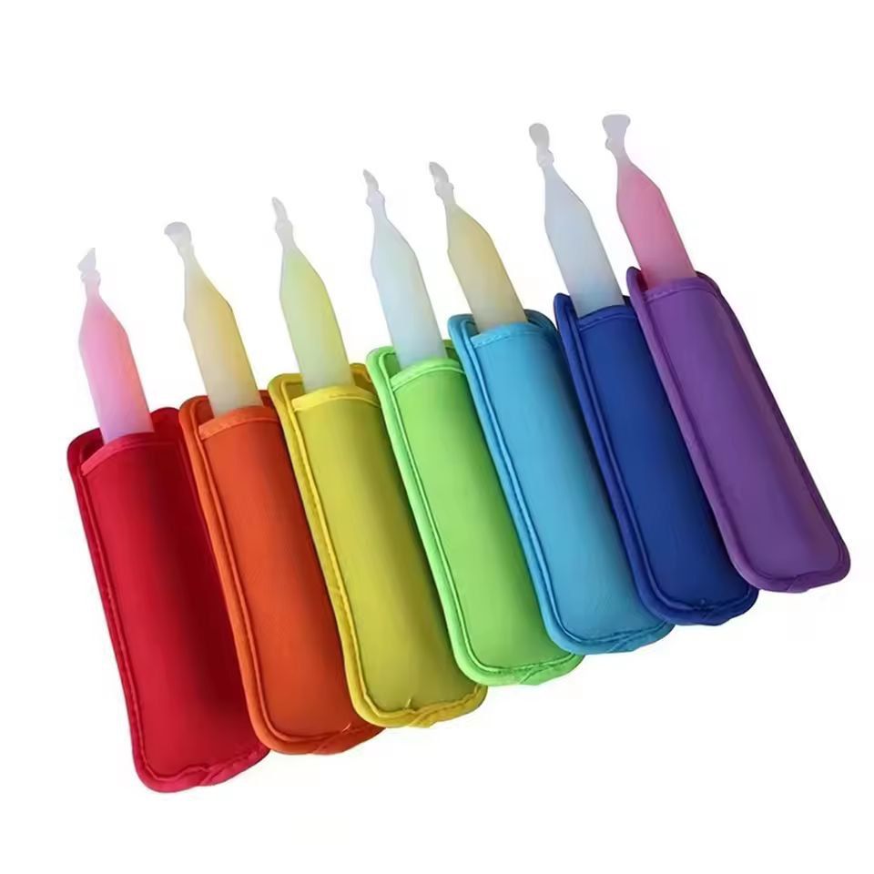 Reusable Ice Pop Sleeves  Insulated Freezer Pop Holders For NoMess NoFreeze Snacking 1