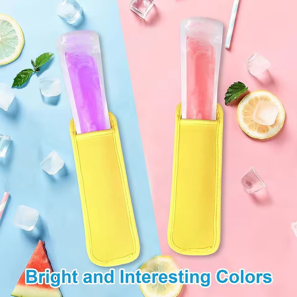 Reusable Ice Pop Sleeves  Insulated Freezer Pop Holders For NoMess NoFreeze Snacking 2