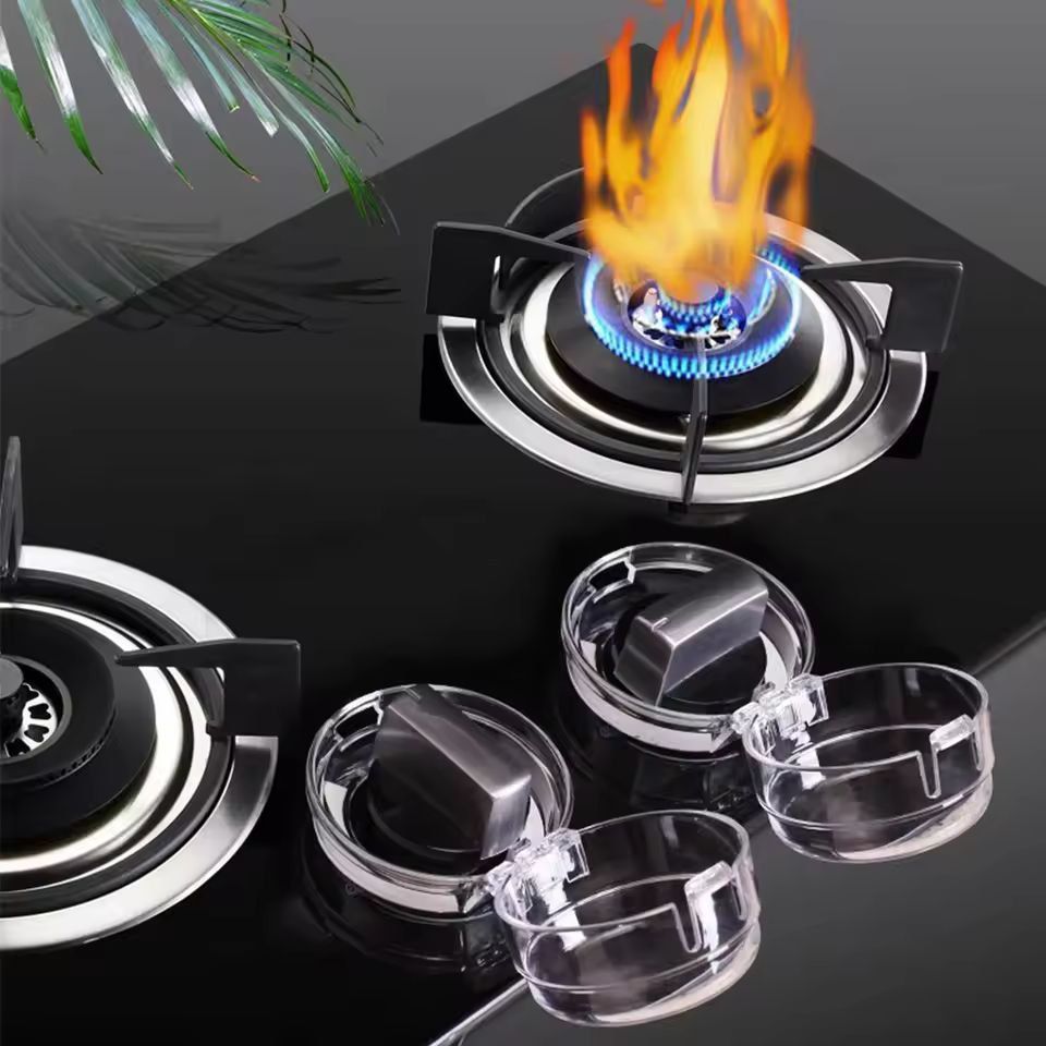 ClearGuard 2-Piece Gas Stove Knob Cover Set – Child Proof Stove Knob Lock for Safe Kitchens