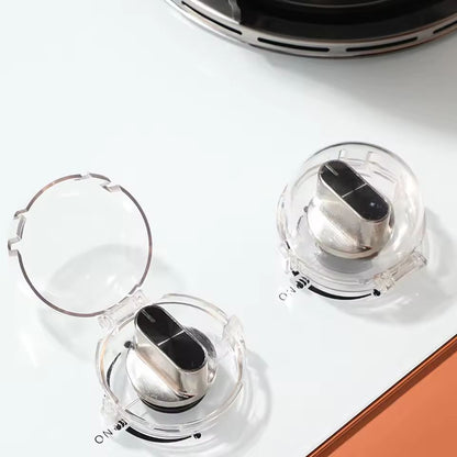 ClearGuard 2Piece Gas Stove Knob Cover Set  Child Proof Stove Knob Lock For Safe Kitchens 4