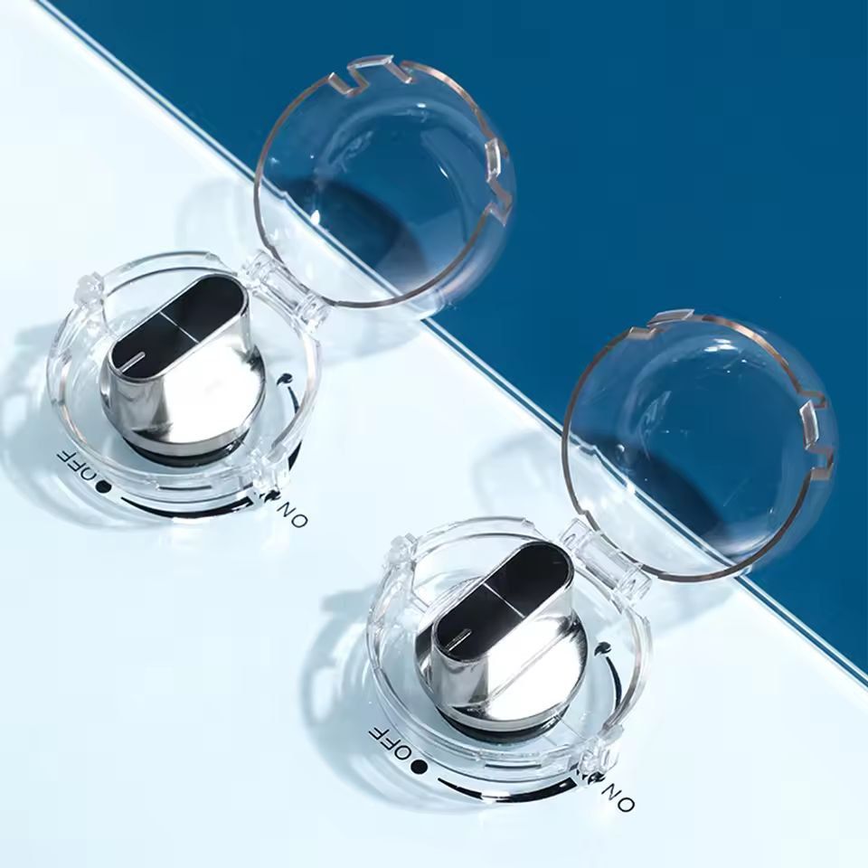 ClearGuard 2Piece Gas Stove Knob Cover Set  Child Proof Stove Knob Lock For Safe Kitchens 5