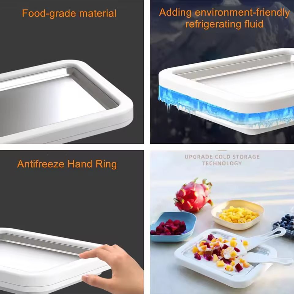 ChillCraft Instant Ice Cream Roll Maker Pan  DIY Frozen Yogurt  Sorbet Station 2
