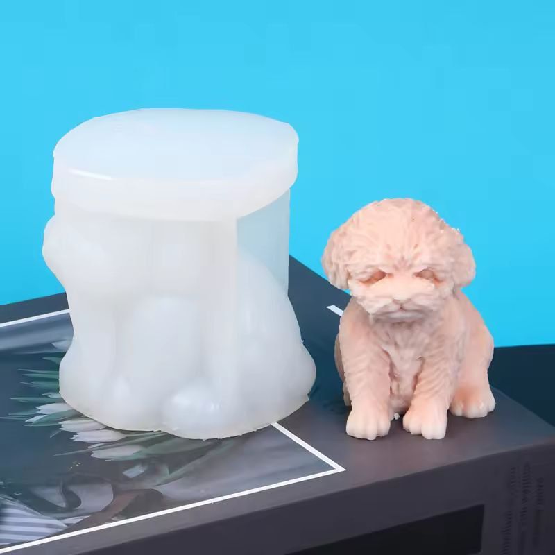 DoggieDream 3D Teddy Pet Silicone Candle  Soap Mold  DIY Animal Ornament Craft 1