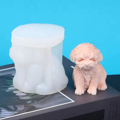 DoggieDream 3D Teddy Pet Silicone Candle  Soap Mold  DIY Animal Ornament Craft 1