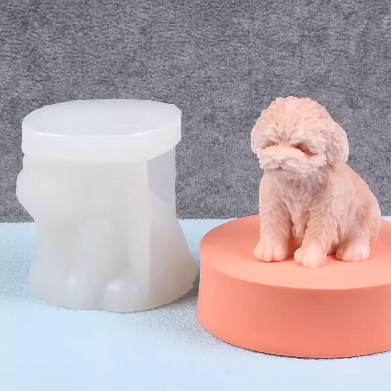 DoggieDream 3D Teddy Pet Silicone Candle  Soap Mold  DIY Animal Ornament Craft 2
