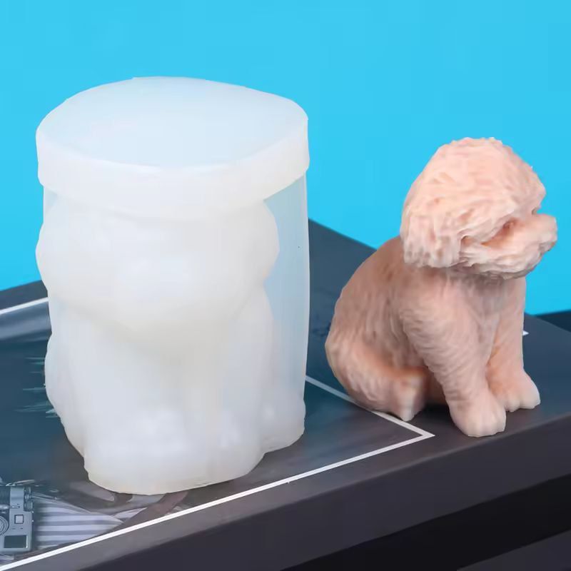 DoggieDream 3D Teddy Pet Silicone Candle  Soap Mold  DIY Animal Ornament Craft 3