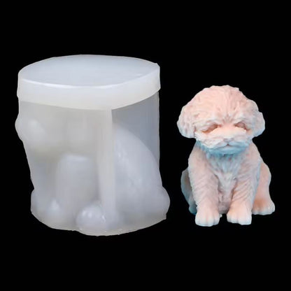 DoggieDream 3D Teddy Pet Silicone Candle  Soap Mold  DIY Animal Ornament Craft 4