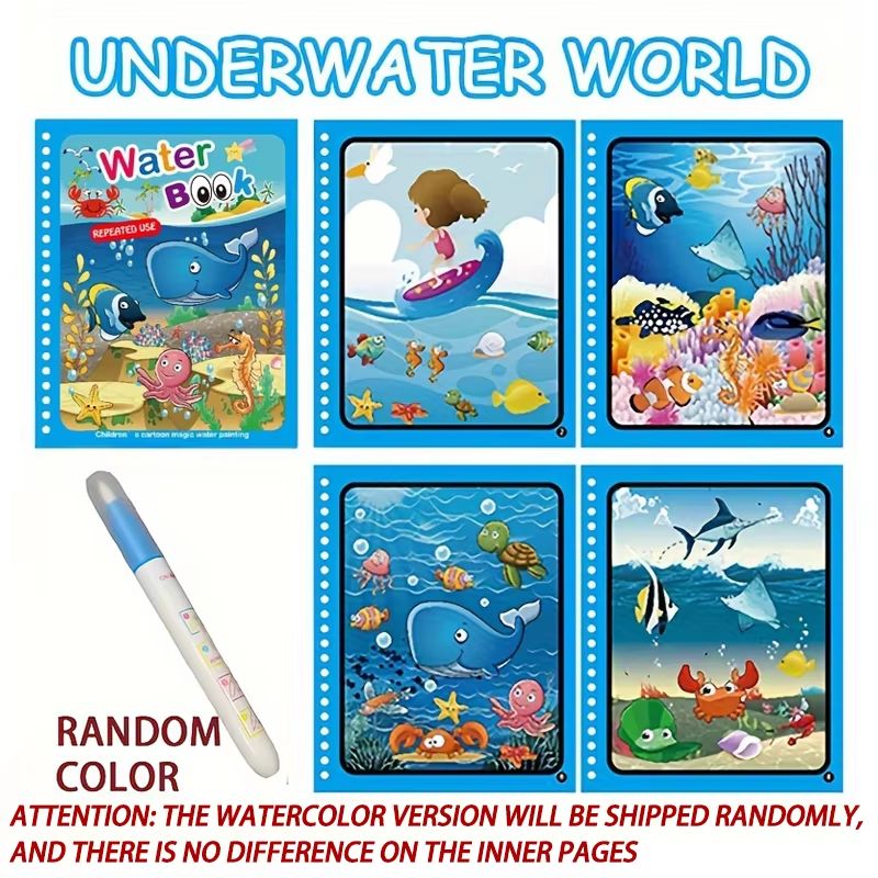 Magical Montessori Water Drawing Book  Reusable Sensory Coloring Toy For Kids 7
