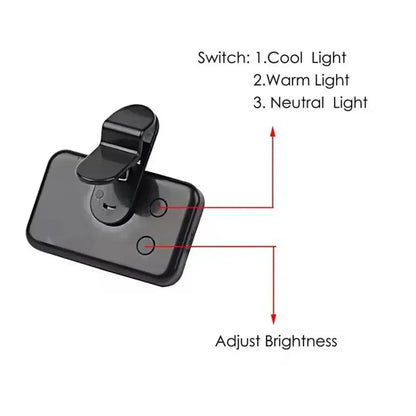 Pocket LED Selfie Light Tri Color Clip On Video And Photo Fill Lamp 5