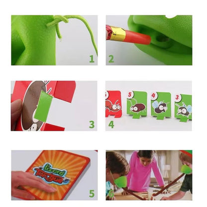 Frog And Lizard Tongue Card Licking Game Mask Set For Kids And Family Parties 1