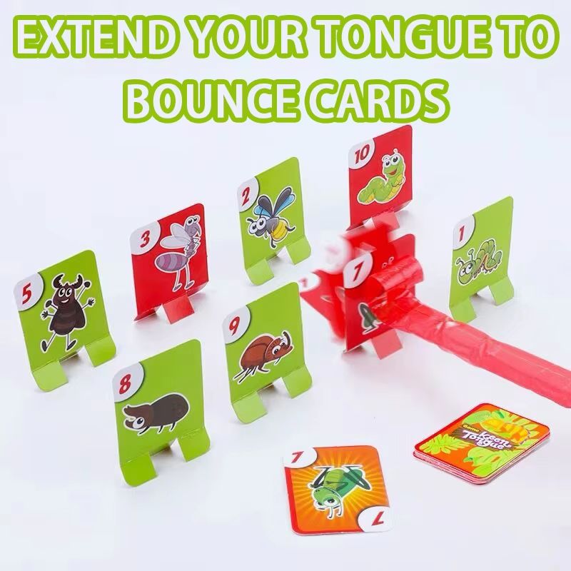 Frog And Lizard Tongue Card Licking Game Mask Set For Kids And Family Parties 2