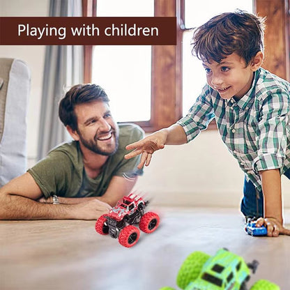 Dinosaur Monster Truck Pull Back Inertia Car Toy For Kids 4