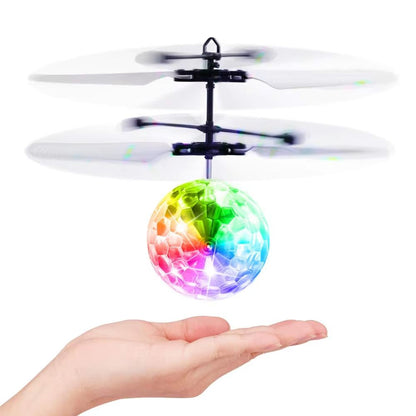 LED Gesture Control Flying Crystal Ball Toy With Colorful Lights