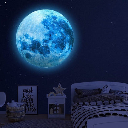 Wall Sticker for Kids Baby Room, Glow in The Dark Moon, Space Planet Wall Sticker, Living Room Home Decals