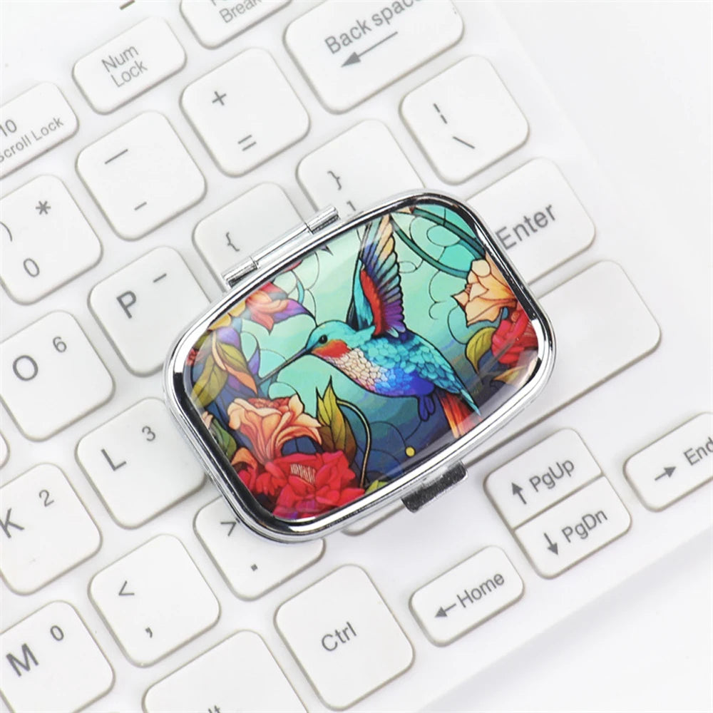 Metal Jewelry Organizers Travel Cases Lovely Colored Medicine Small Pill Container Iron Cabinet Hou 1