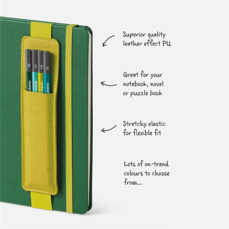 Notebook Pen Case With Elastic Buckle Pu Leather Pen Bag For Office Meeting Fashion School Statione 4