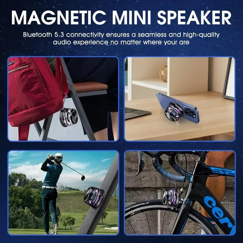 Mini Sound Box Hours Playback RGB Lighting Magnetic Speaker Portable Bluetooth Speaker Phone Holder 3