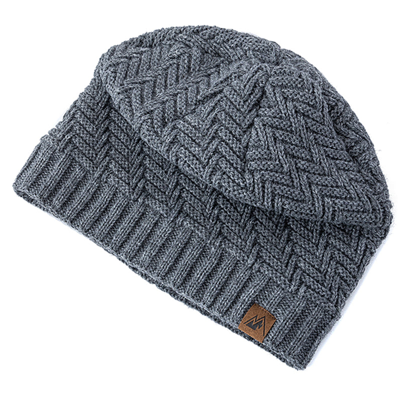 Fashion Knitted Hats For Men And Women Unisex Peak Labal Winter Hats Lined Warm Sports Hats Beanie  1