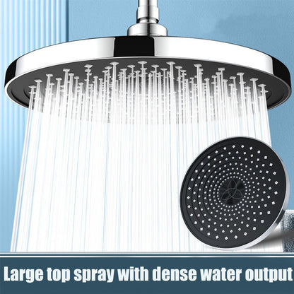 Top Spray Large Water Volume Booster Shower Head, Pressurised Home Bathroom Shower Head Set, Single Head High Flow