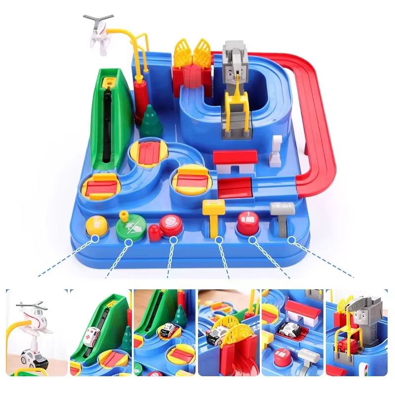 Racing Rail Car Model Educational Toy Track Adventure Game For Kids 5