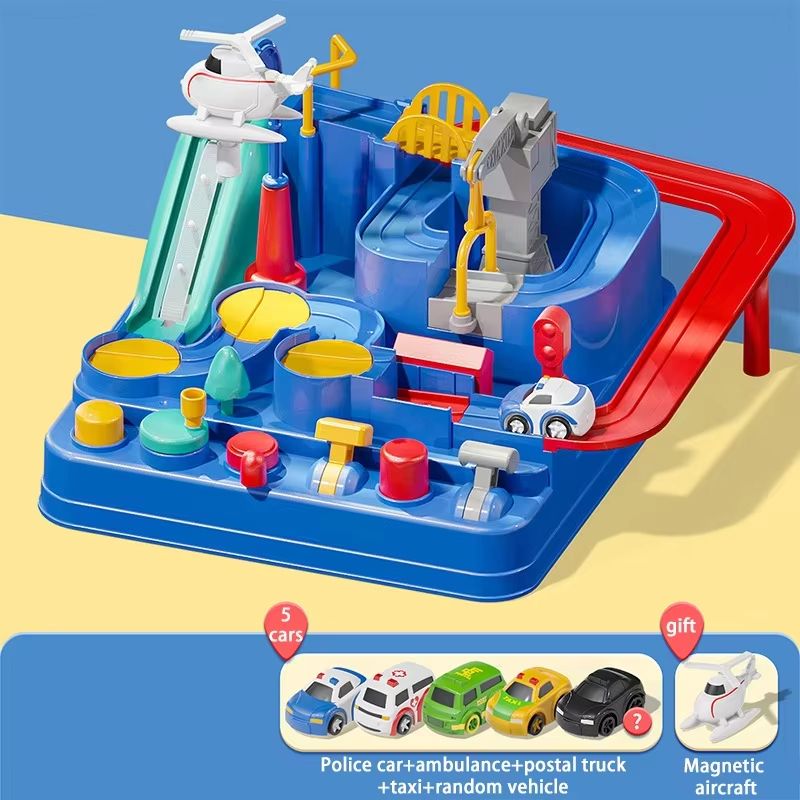 Racing Rail Car Model Educational Toy Track Adventure Game For Kids 7