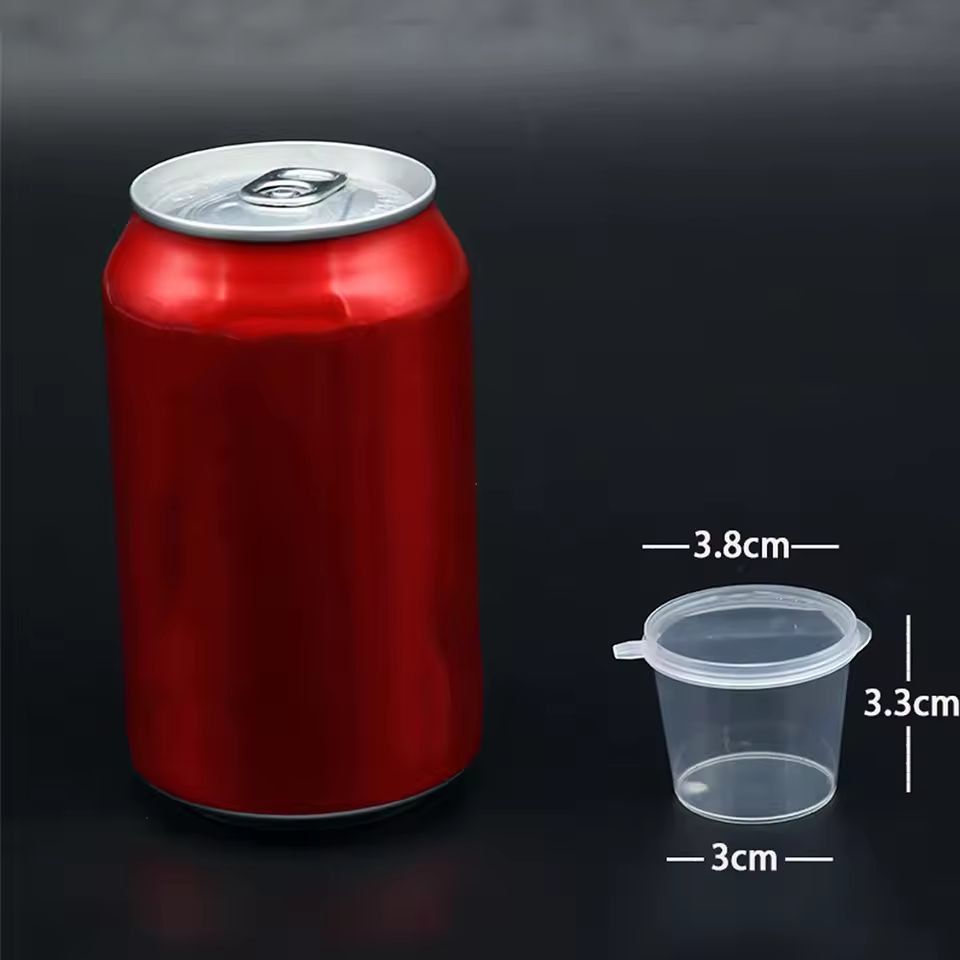 Clear Disposable Sauce Cups With Lids  25 Ml Portion  Souffle Dipping Cups 20Pack 3