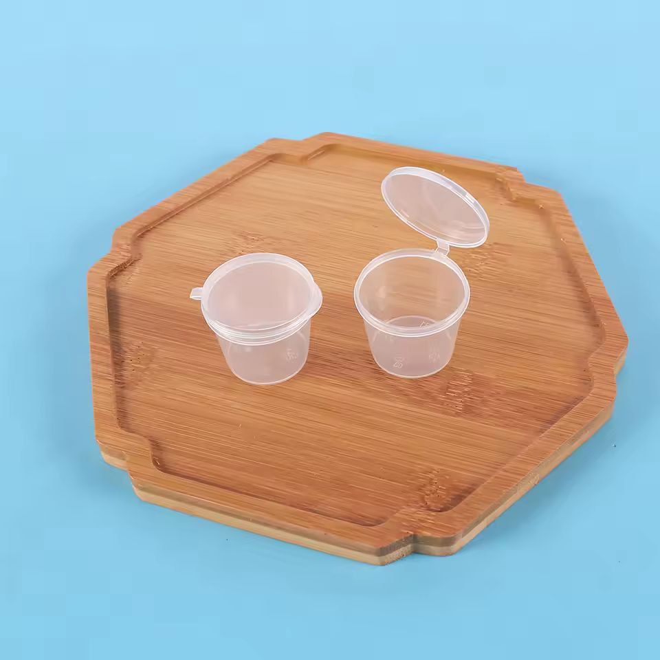 Clear Disposable Sauce Cups With Lids  25 Ml Portion  Souffle Dipping Cups 20Pack 5