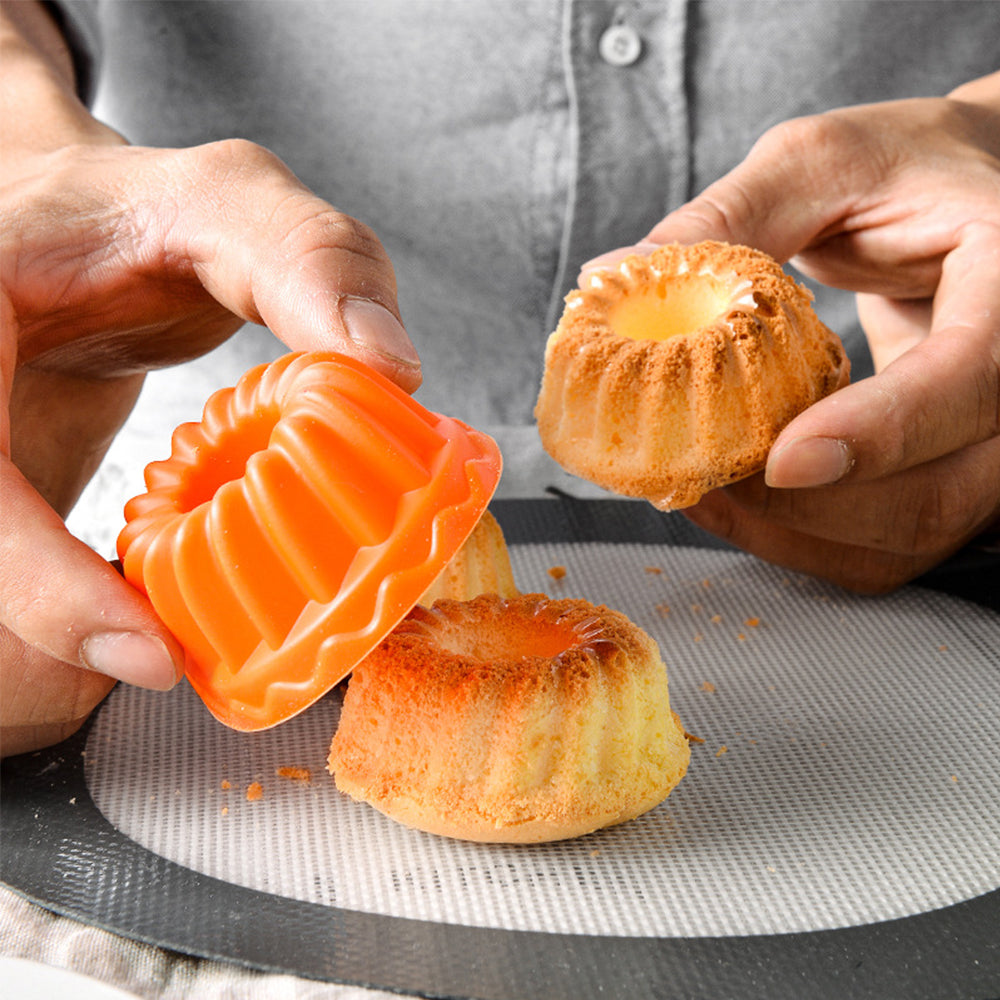 Muffin Cake Cups Silicone Cake Molds, Egg Tart Cupcake Dessert Baking Mold, Color Random Bakeware Tools