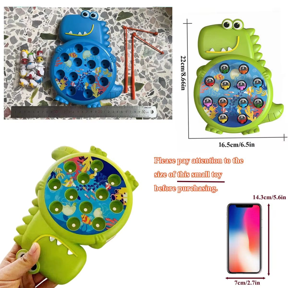 Dinosaur Magnetic Fishing Game Toy For Toddlers  Montessori Learning Kids Rod Game 1