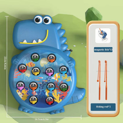 Dinosaur Magnetic Fishing Game Toy For Toddlers  Montessori Learning Kids Rod Game 7