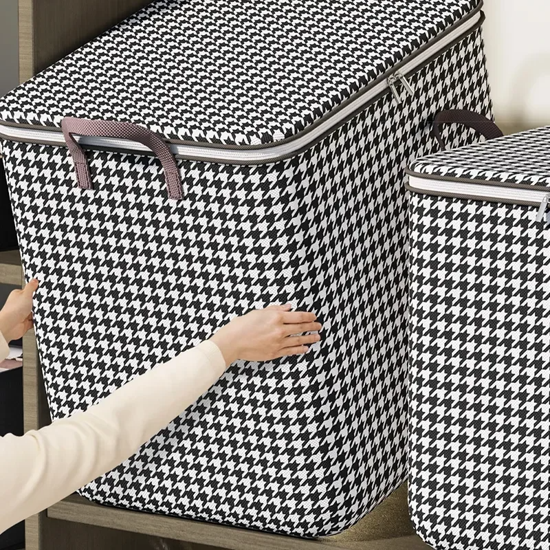 Fold able Clothes Organiser, Large Capacity Quilt, Tote Bag, Moving Box, Dust proof Home, Clothes Storage Bags Wardrobe