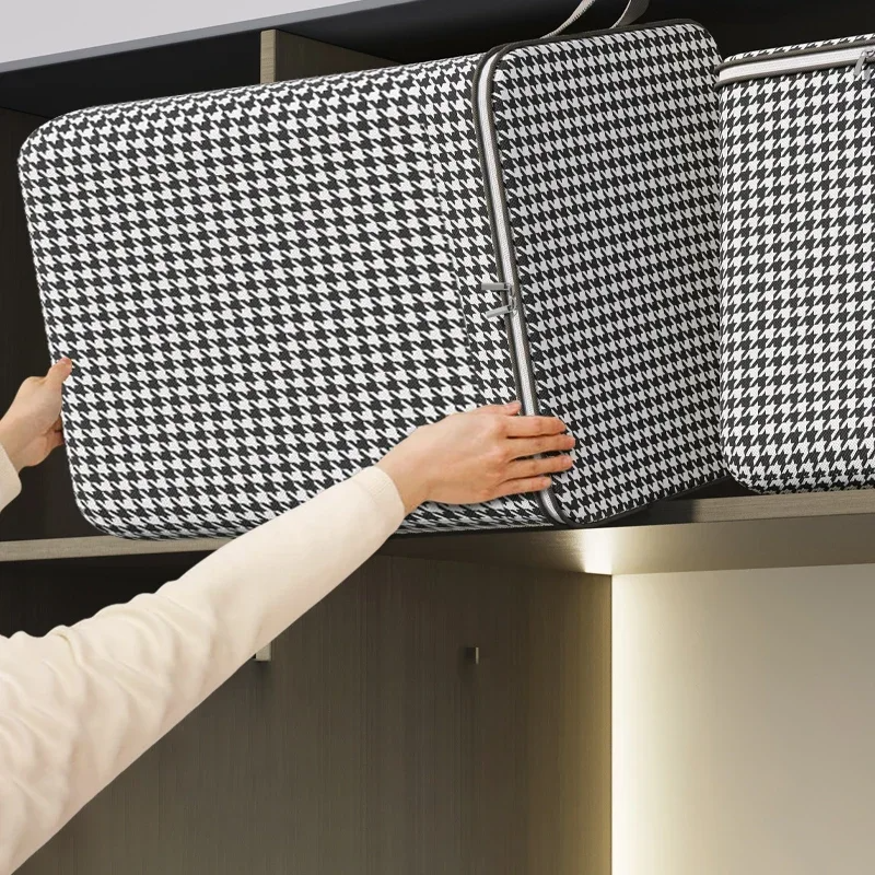 Fold able Clothes Organiser, Large Capacity Quilt, Tote Bag, Moving Box, Dust proof Home, Clothes Storage Bags Wardrobe