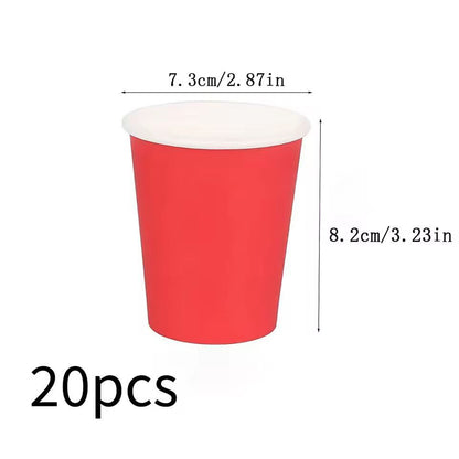 Premium 20Pack 9 Oz Disposable Paper Coffee Cups  Party Picnic  Travel Pack 5