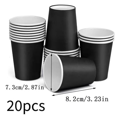 Premium 20Pack 9 Oz Disposable Paper Coffee Cups  Party Picnic  Travel Pack 6