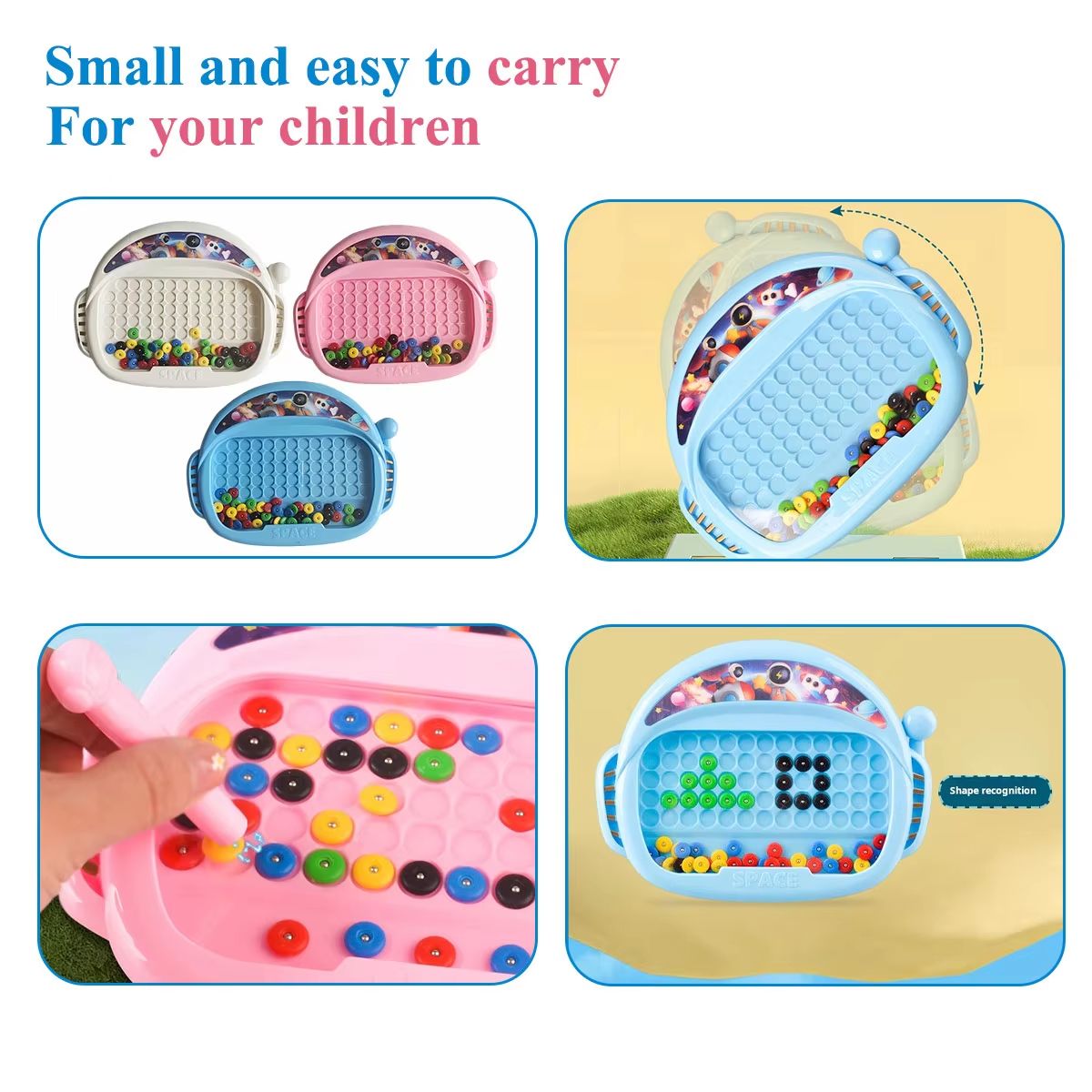 Magnetic Doodle Board With Pen And Beads  Educational Drawing Toy For Kids Ages 38 1