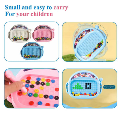 Magnetic Doodle Board With Pen And Beads  Educational Drawing Toy For Kids Ages 38 1