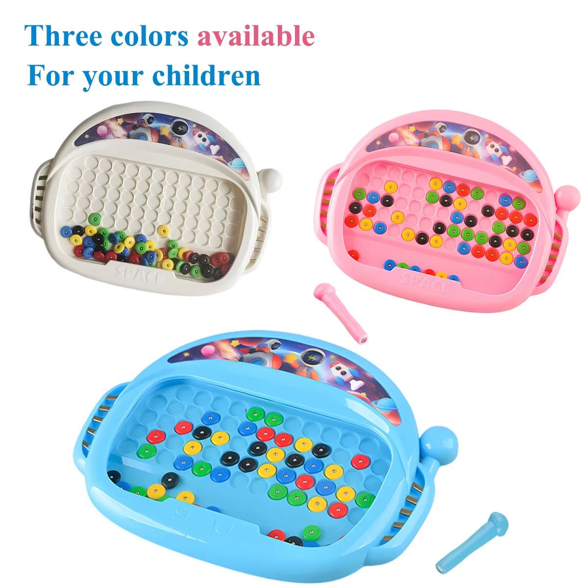Magnetic Doodle Board With Pen And Beads  Educational Drawing Toy For Kids Ages 38 5