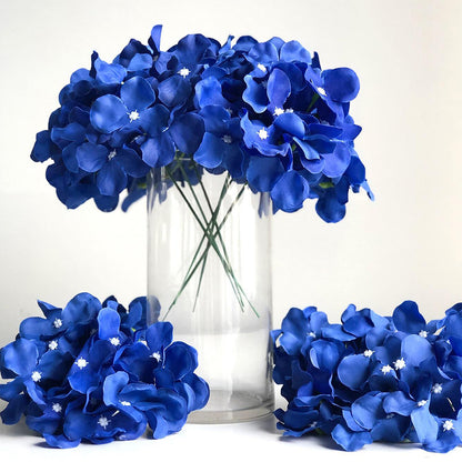 Blue Faux Hydrangea Bouque, Artificial Hydrangea With Stem, Flower for Wedding Party, Home Decoration Valentine Day