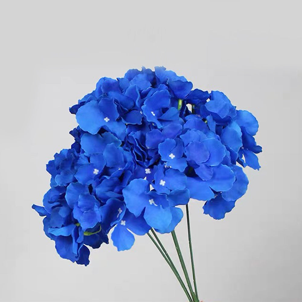 Blue Faux Hydrangea Bouque Artificial Hydrangea With Stem Flower For Wedding Party Home Decoration  1