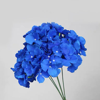 Blue Faux Hydrangea Bouque Artificial Hydrangea With Stem Flower For Wedding Party Home Decoration  1