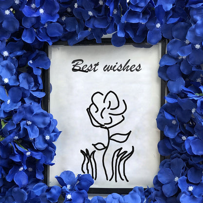 Blue Faux Hydrangea Bouque Artificial Hydrangea With Stem Flower For Wedding Party Home Decoration  4