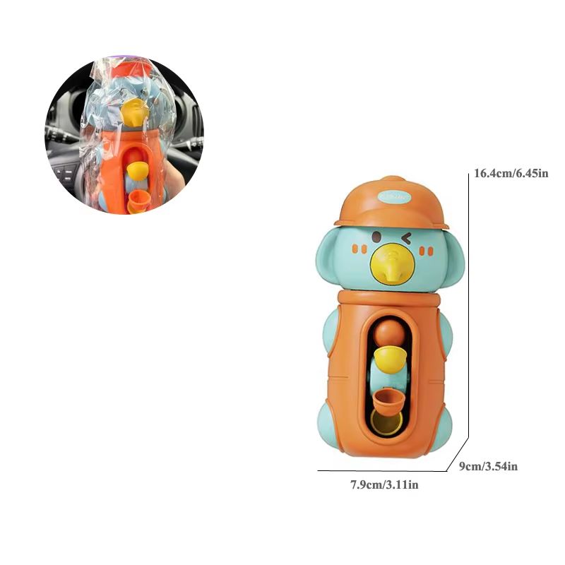 SuctionCup Bath Toy Set With DuckFrogPig Spinner For Toddlers  Kids 2