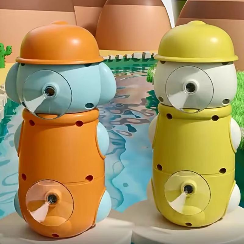 SuctionCup Bath Toy Set With DuckFrogPig Spinner For Toddlers  Kids 3