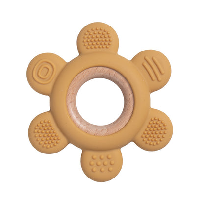 Silicone Teether With Wooden Ring Baby Fruit Teething Toys BPA Free Infant Chewing Toy For Boys Gir 7