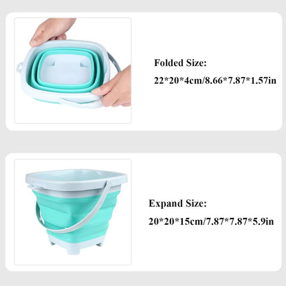 Folding Beach Sand  Water Play Set With Bucket  Outdoor Summer Toy For Kids 4