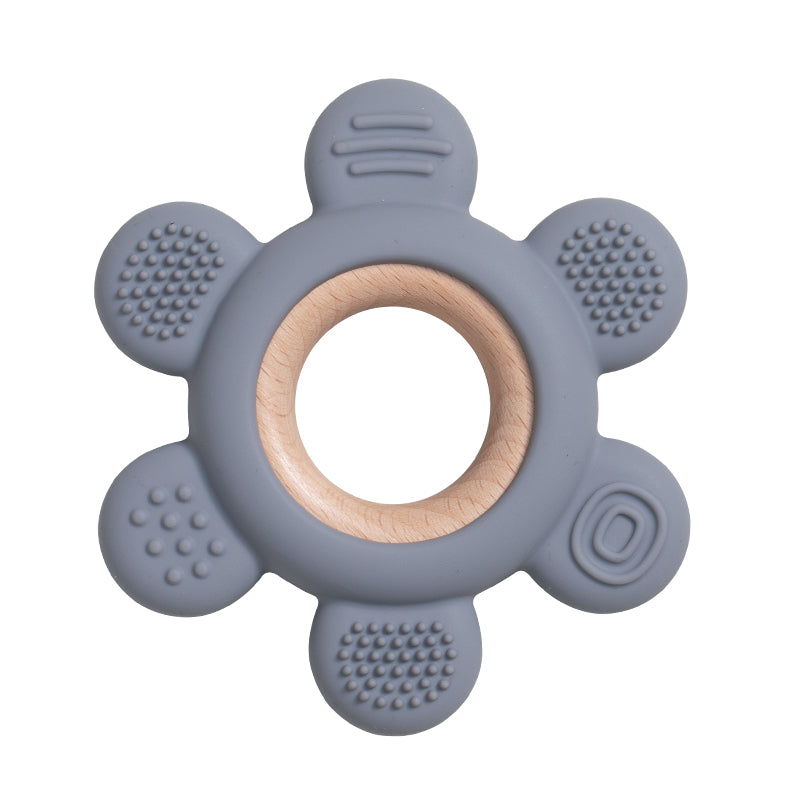 Silicone Teether With Wooden Ring Baby Fruit Teething Toys BPA Free Infant Chewing Toy For Boys Gir 13