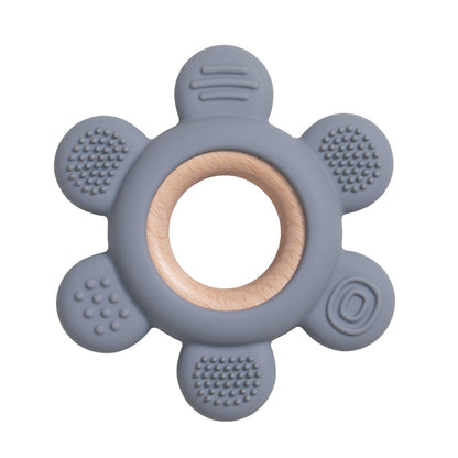 Silicone Teether With Wooden Ring Baby Fruit Teething Toys BPA Free Infant Chewing Toy For Boys Gir 13